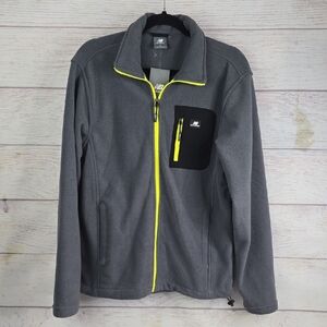 New Balance Men's Jacket Gray Fleece Zip Pockets Sz Sm NwT